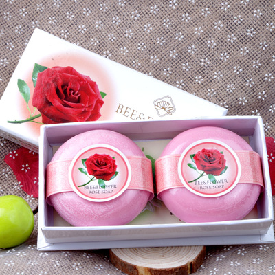 上海蜂花檀香高级玫瑰洁面皂115g*2 手工甘油皂美白保湿香皂包邮