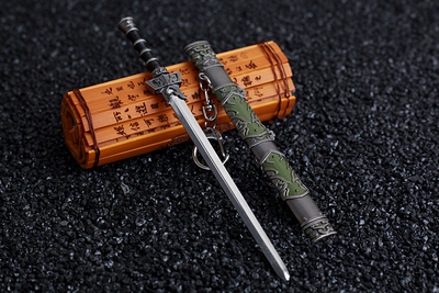 网络游戏周边 天涯明月刀太白剑派 钥匙扣 带鞘兵器模型 合金挂饰