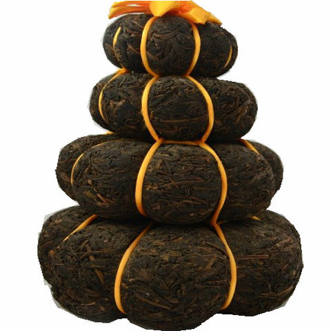 云南七子饼茶金瓜贡茶1千克工艺茶小摆饰南瓜茶普洱茶生茶叶批发