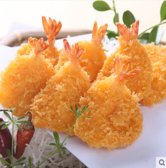 【98包邮】必胜客/kfc黄金蝴蝶虾冷冻速食 油炸海鲜 约60个1000克