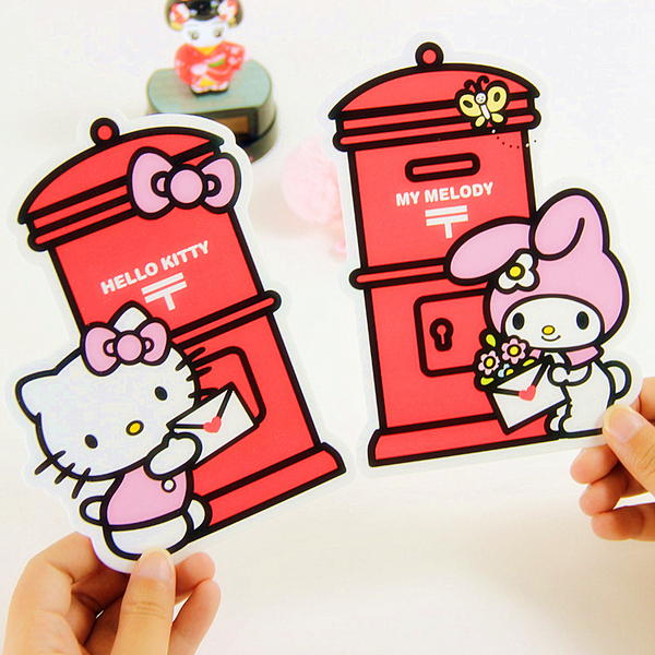 日式和风-异形明信片贺卡hello kitty凯蒂猫可爱卡通动漫卡片