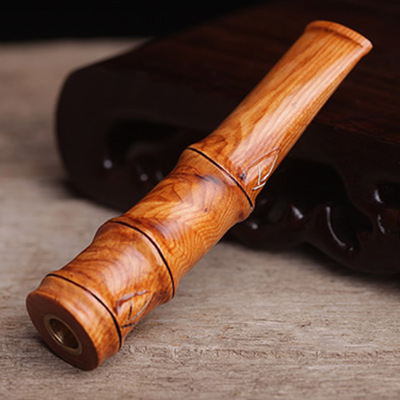 竹型红豆杉烟嘴 双重过滤循环型烟具可清洗拉杆滤芯带锁烟斗包邮