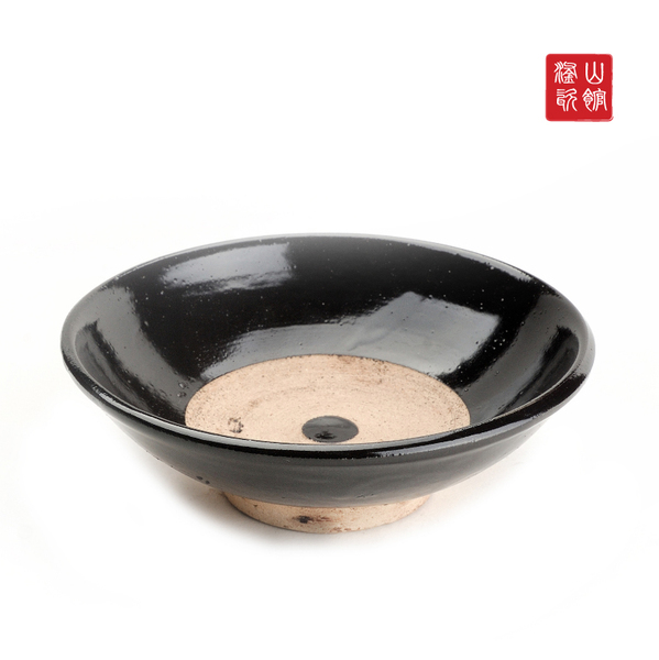 滏山瓷馆 土碗黑色仿古土酒碗 水浒传影视剧电视剧电影道具酒碗