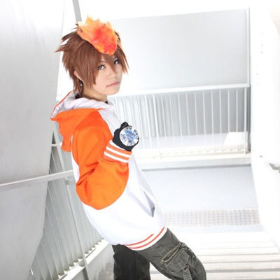 家庭教师阿纲cosplay卫衣连帽衫 沢田纲吉衣服服装x手套 卡丽丝