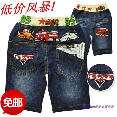 女童 夏装2015新款儿童外贸纯棉汽车麦车昆牛