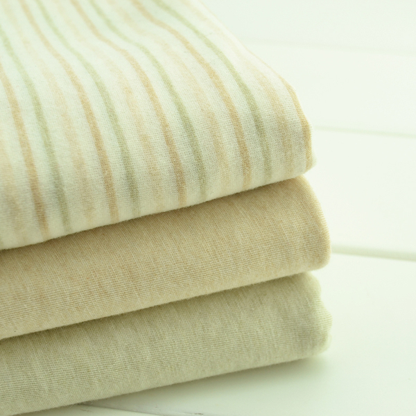 oganic天然有机彩棉 纯棉针织汗布 超薄夏天面料宝宝用透气无荧光