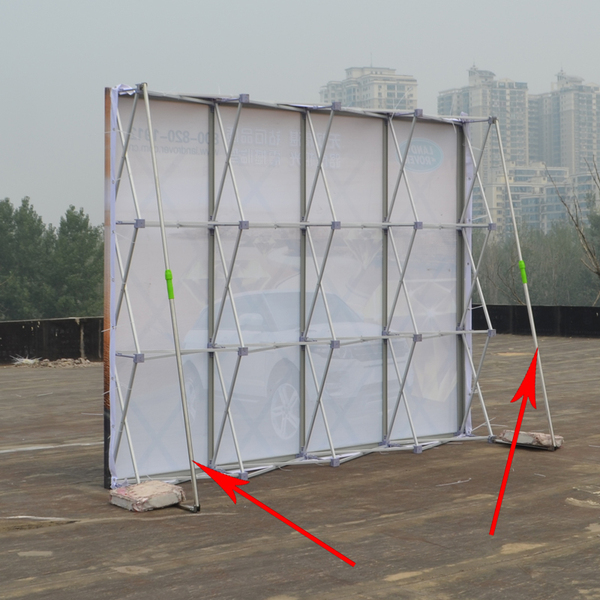 粗管加固铝合金拉网展架 户外防风支架 户外展架