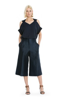 度假风沙滩雪纺上衣露背露肩性感双色蝙蝠袖设