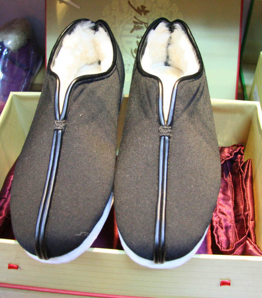 内联升棉鞋 男鞋老字号北京布鞋手工千层底羊毛安棉送礼佳品8329a