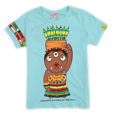 devil nut潮牌 -女式短袖t恤 三只眼 恶魔 黑人 stw