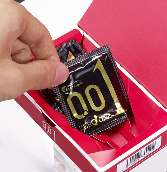 正品 现货日本代购 冈本001 避孕套超薄0.01安全套3只装正品 包邮