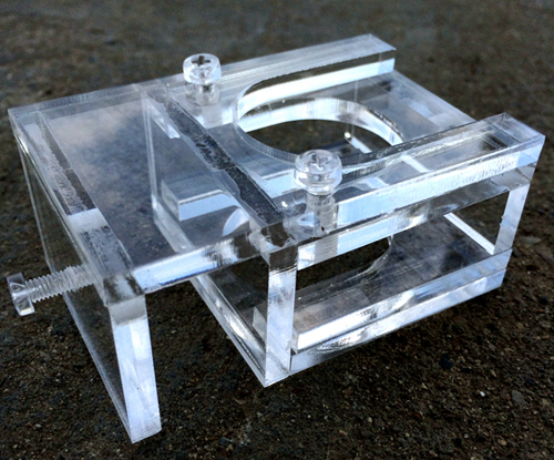 亚克力鱼缸水管夹 缸壁固定工具架透明进出水管固定夹具 单/双孔