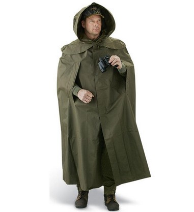 全新捷克斯洛伐克军版 85式轻量尼龙橡胶涂层雨衣 od色