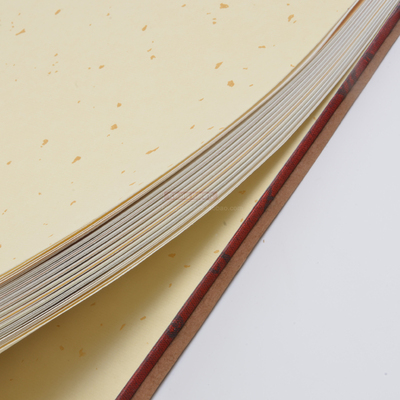 山水阁 册页花扇圆形方形扇形粉彩宣纸本锦面三层手工高档册页本