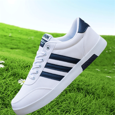 秋天男鞋中国风休闲鞋子青年学生小白鞋帆布运动百搭韩版潮平板鞋