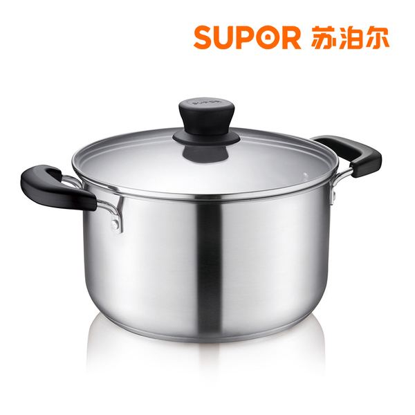 苏泊尔精致汤锅20cm 304不锈钢复底电磁炉通用深汤锅st20z1包邮