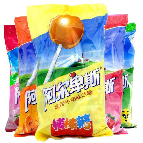 双11特价阿尔卑斯棒棒糖包邮200g*3高级硬糖芒果牛奶热带水果送礼