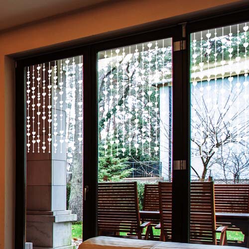 珠帘装饰贴星星款 玻璃橱窗装饰贴纸 门帘挂饰墙贴浪漫 w225雨滴