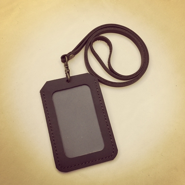 原创复古纯手工真皮胸卡牛皮证件套学生证套工作证皮套卡套定制