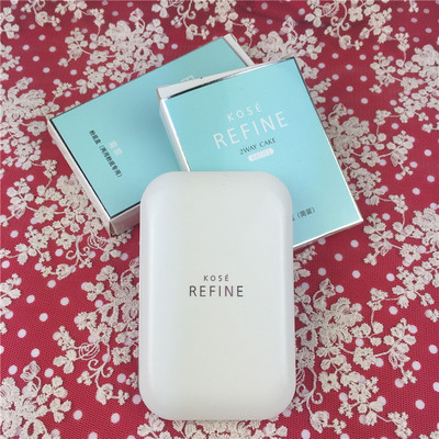 腻娃 高丝/kose 莱菲干湿两用粉底(粉饼粉盒)13g遮瑕美白定妆粉芯