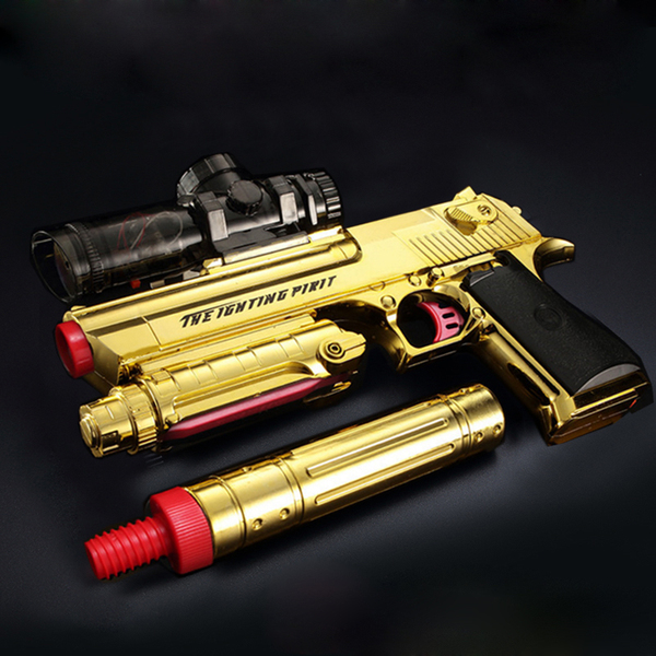 沙漠之鹰水弹枪 真人cs装备手枪 可连发射水晶弹枪电动玩具软弹枪