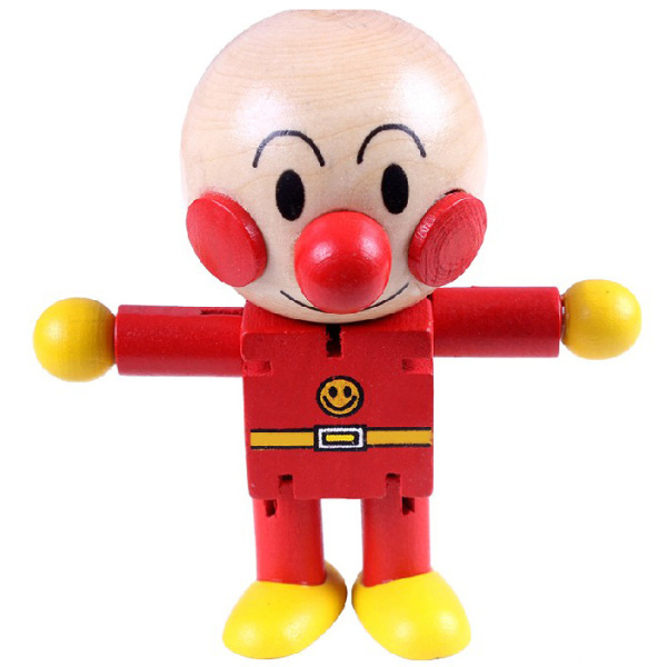 儿童益智玩具 宝宝木偶 百变卡通面包超人公仔 木制关节玩偶人偶