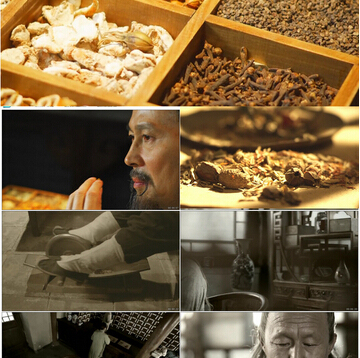 中国古文化 古代中医中药房 雇人看病 养生抓药把脉诊断 实拍视频