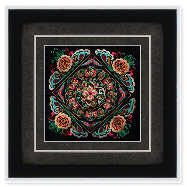 贵州苗族刺绣花片绣片家居装饰画民族包包及民族服装辅料28x28cm