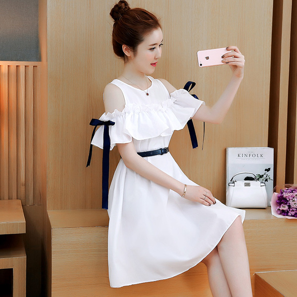 初中学生夏装新款女装少女孩青少年连衣裙子12-13-14-15-16-17岁