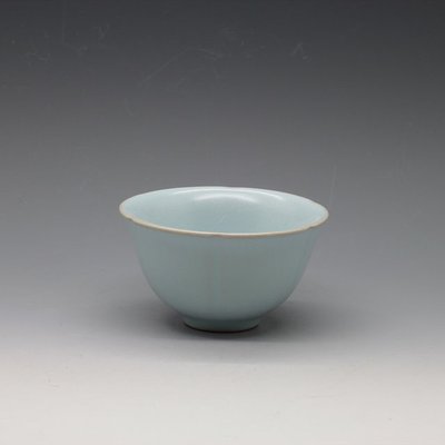 (台湾好东西)汝窑 天青开片 葵口杯(丞汉)茶具茶杯 包顺丰