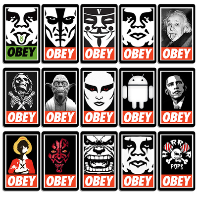 obey水晶卡贴动漫周边 欧美obey贴纸原宿爱因斯坦犹达防水贴纸