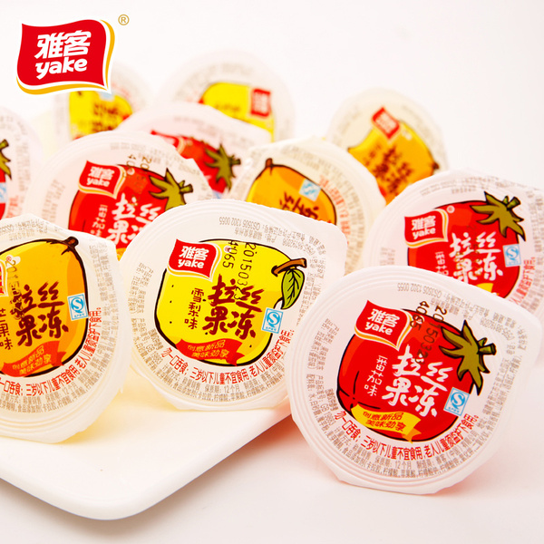 雅客拉丝果冻1580g散装果味果冻多口味休闲食品办公室零食约30个