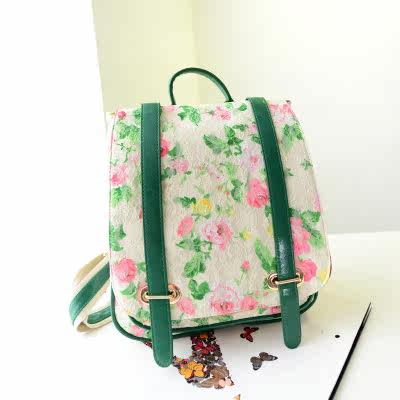 2014 جديد حقيبة يد كتف المد مجمع كلية ريح نسخة Gulei سي الكورية من على ظهره حقيبة قماش المتناثرة الحلوى الملونة