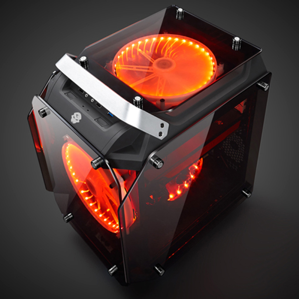 coolman金刚 台式电脑机箱 台式主机机箱 全铝高端水冷游戏小机箱