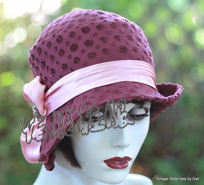 美国代购 帽子女款 cloche hat 钟形女帽 盖茨比 唐顿