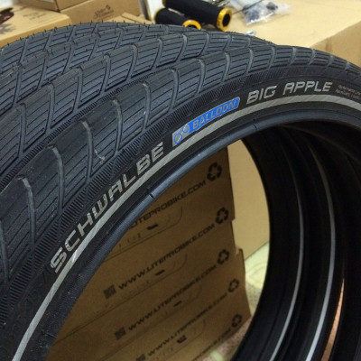 大行p8 原装20寸轮胎schwalbe 20*2.0 折叠车外胎 世文大苹果反光