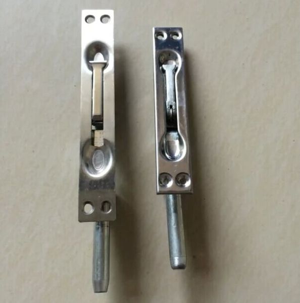 步阳防盗门插销 6寸7寸方头不锈钢暗插子母对开大门上下天地插销