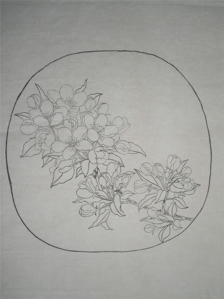 国画工笔勾线 熟宣白描底稿 宋人小品 花鸟 可直接上色