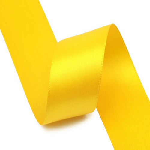 diy礼品盒包装装饰 丝带 织带 亮黄色缎带 涤纶绳/2cm/50码