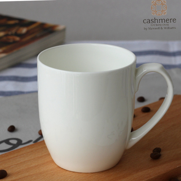 出口高档纯白色骨瓷马克杯杯咖啡杯 简约陶瓷大容量茶杯牛奶杯