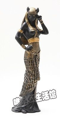 海外代购 雕塑雕像摆件ubasti埃及猫女神贝斯特10高度黑色金色