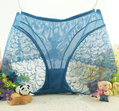 中腰超性感透视网纱无痕平角裤女裤头