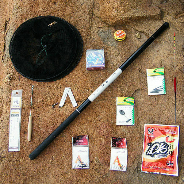 超值渔具鱼竿套装组合 简易便携新手必备3.6米钓鱼竿手杆完美升级