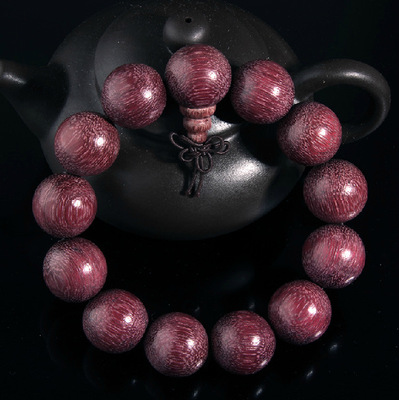 文玩 正品巴西紫玫瑰紫罗兰手串 紫芯苏木玫瑰紫檀木佛珠手链12mm