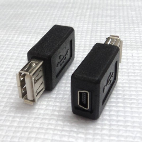 mini usb母对usb母转接头t型梯口v3数据线转换成usb延长线子母线
