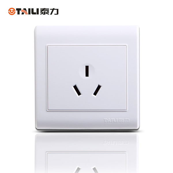 泰力正品开关 86型大功率3孔16安三插口 三孔16a空调电源墙壁插座