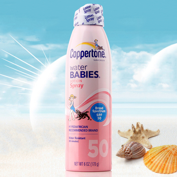 美国 水宝宝防晒喷雾spf50 水宝宝防晒霜正品170g水嫩防晒乳代购