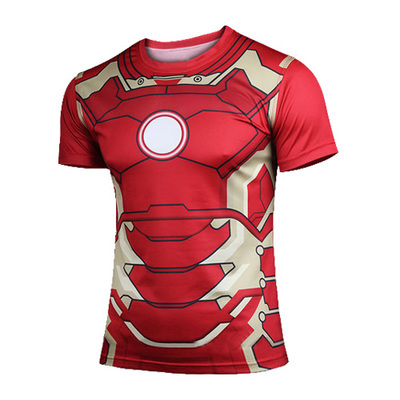 etq复仇者联盟2奥创钢铁侠短袖t恤 夏季男运动休闲漫威短袖包邮