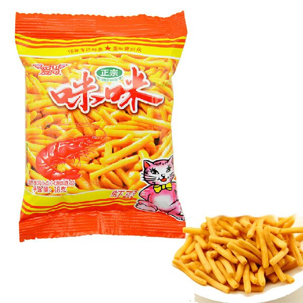经典怀旧零食品 爱尚 咪咪虾味虾条李敏镐代言休闲小点心福建小吃