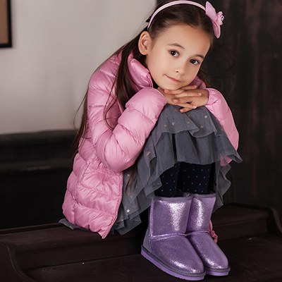 品牌童靴2015冬季新款韩版加绒儿童雪地靴真皮牛皮女童中筒靴子潮